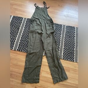 SO Green Utility Jumpsuit with Adjustable Waist